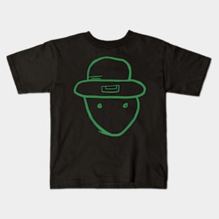 Amateur Leprechaun Sketch Mobile Alabama St Patrick'S Kids T-Shirt